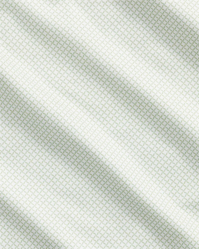 Knit Polo Light Green Fifeshire Geo