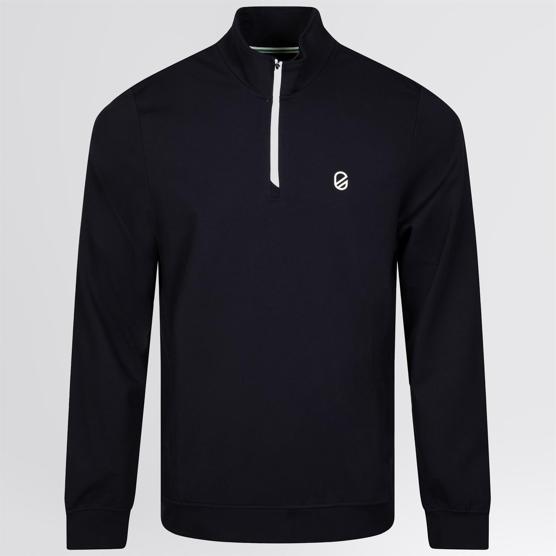 Techsoft Avery Mock Neck Quarter Zip Navy Blazer