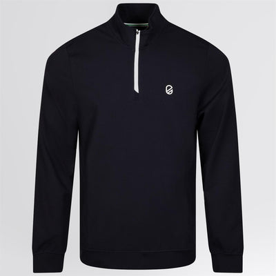 Techsoft Avery Mock Neck Quarter Zip Navy Blazer