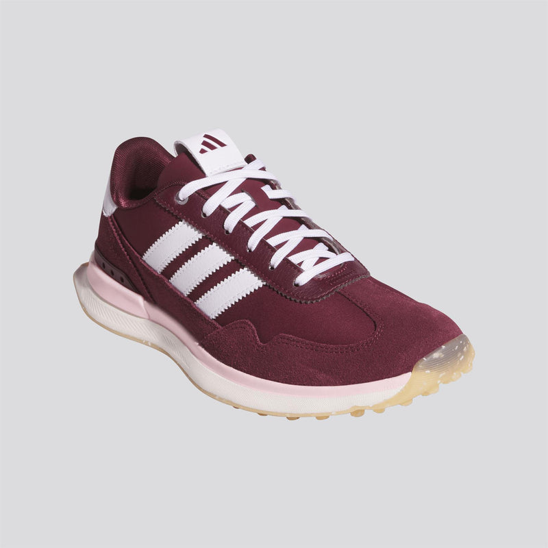 S2G 26 Textile Spikeless Golf Shoes Maroon/Footwear White/Clear Pink