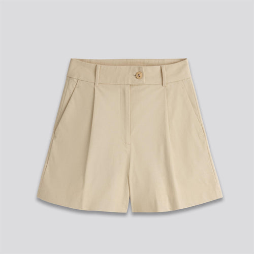 Christina Wide Shorts Khaki