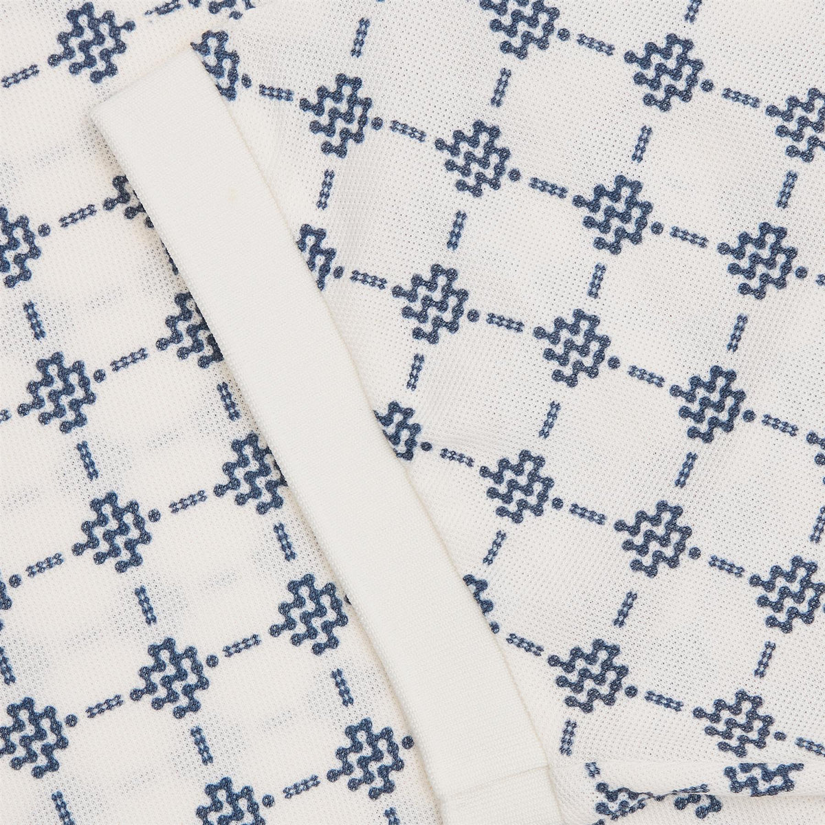 GOAT Pique Polo Monogram Cream