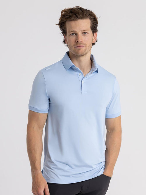 RLX Tailored Fit Lightweight Airflow Jersey Polo Office Blue