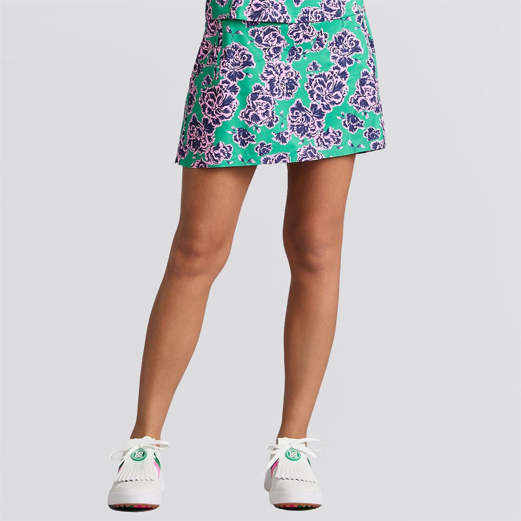 Graphic Floral Print Tech Jersey Skort Clover