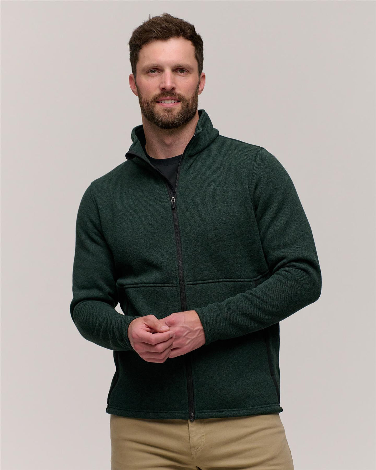 Maier Sweater Knit Fleece Jacket Night Forest Heather