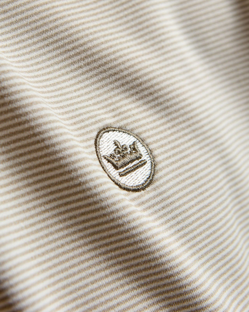 Pine Sugar Stripe Performance Hoodie Biscuit