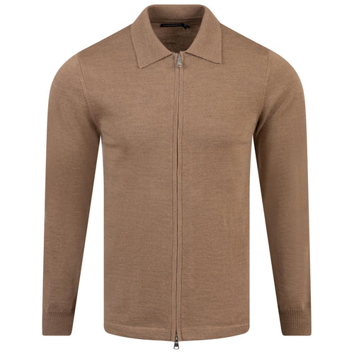 Nyle Merino Zip Cardigan Chipmunk Melange - AW23