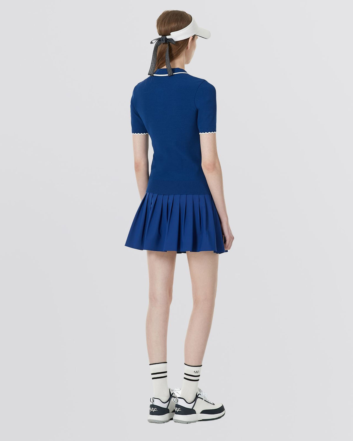 Elodie SS Sweater Polo Blue