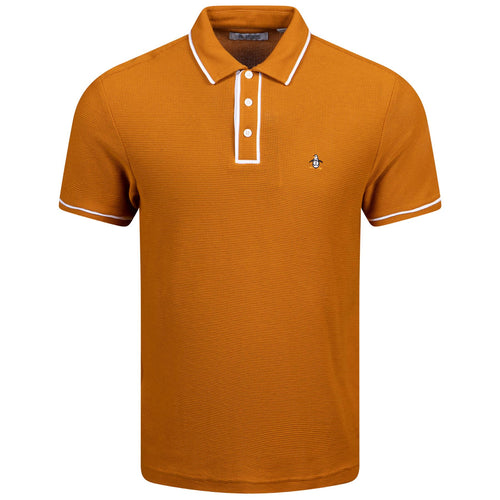 Archive Organic Cotton Earl Mesh Polo Sudan Brown - AW24