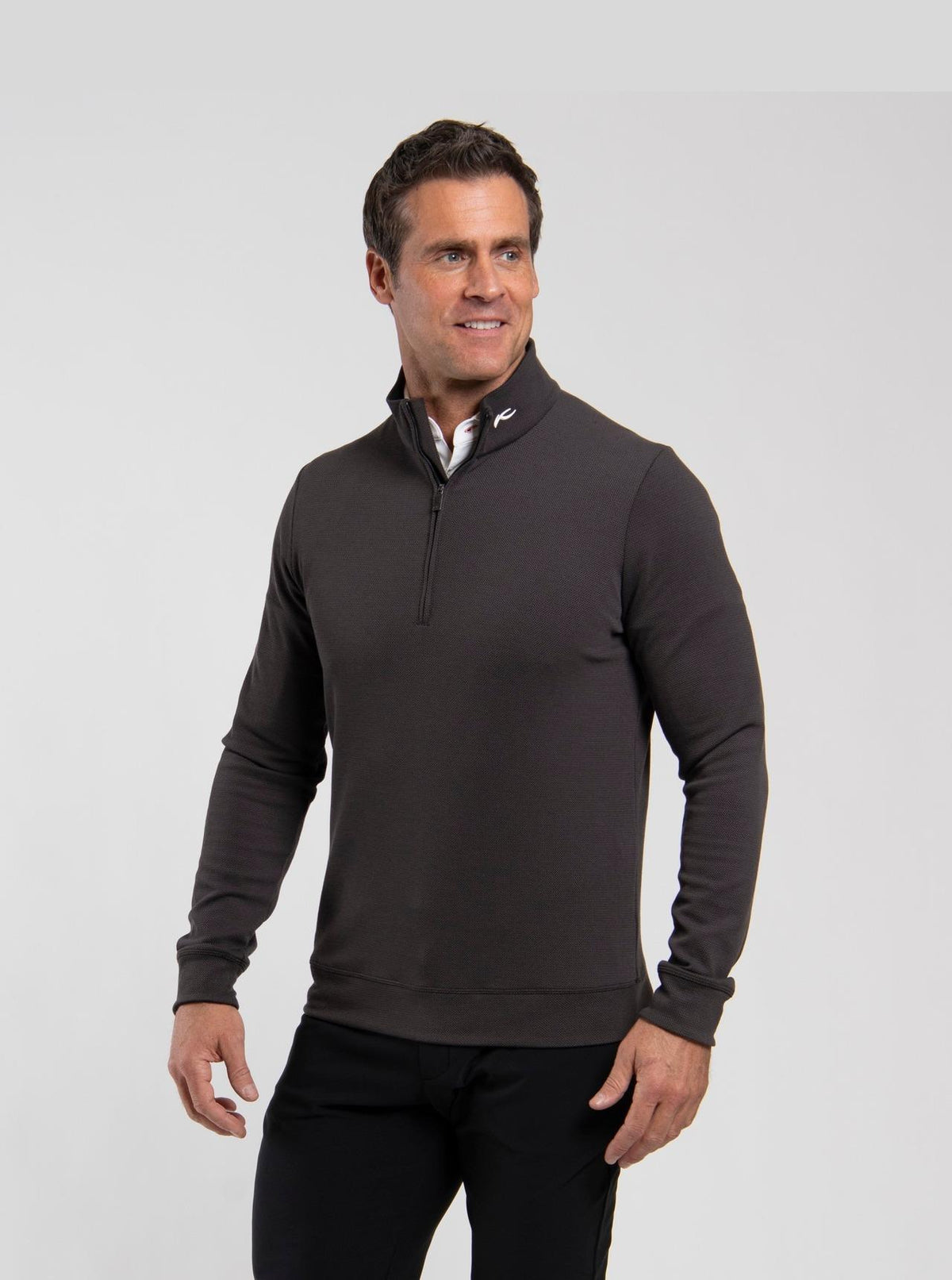 Essentials Half-Zip Espresso/Black