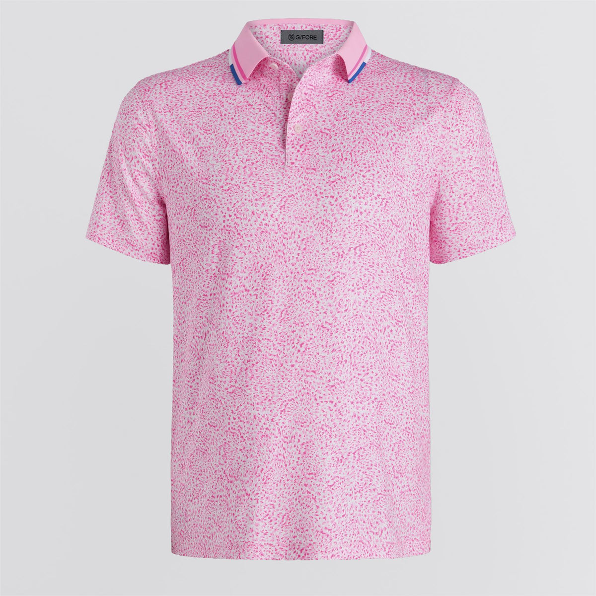 Fireworks Print Tech Jersey Polo Blush