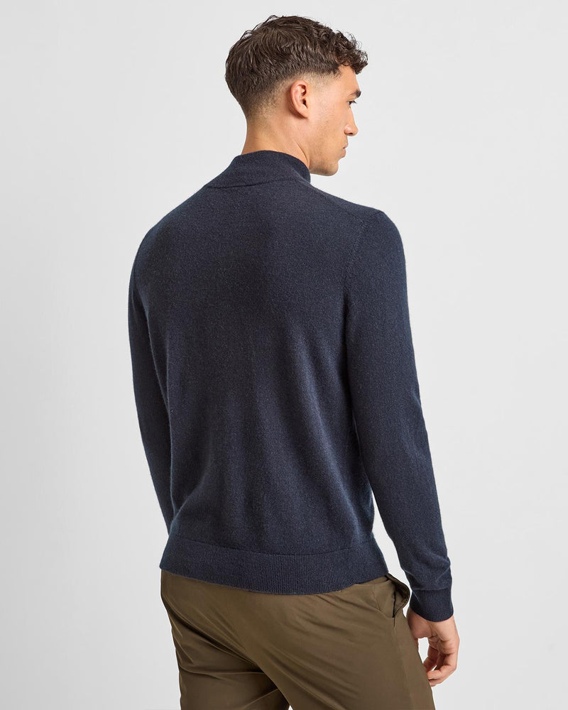 H-Hevoluto Cashmere Full Zip Dark Blue