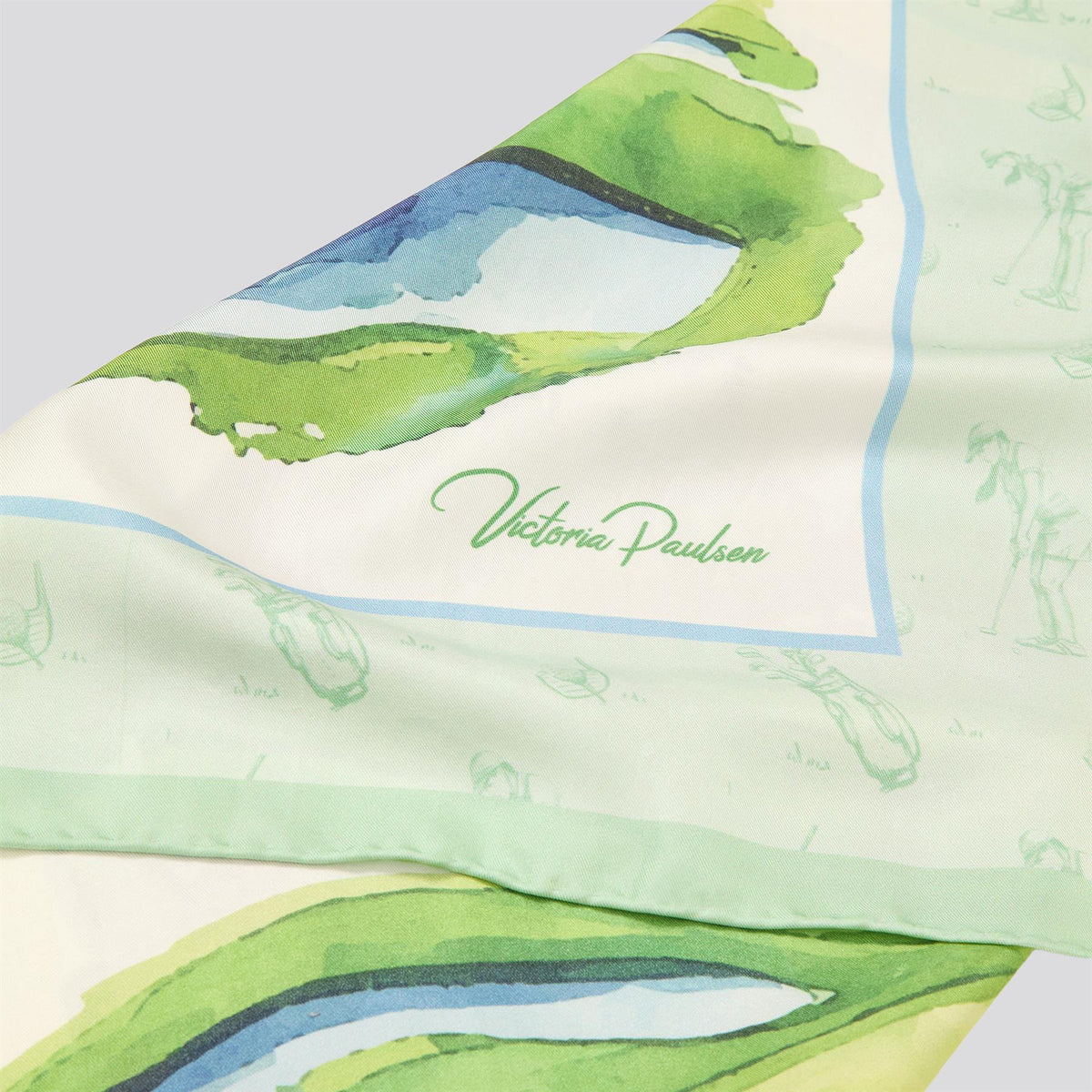 Handcrafted Silk Scarf Green