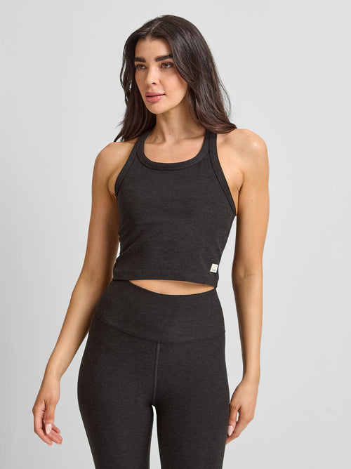 Elevation Racerback Tank Black Heather