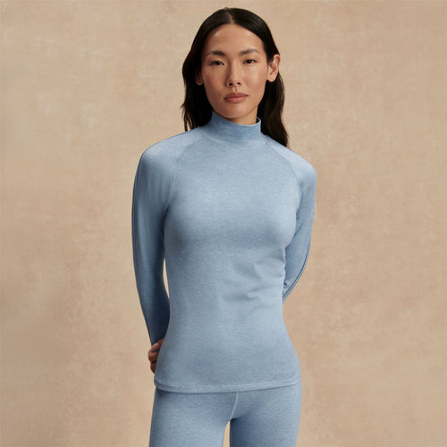 Always Warm Mock Neck Base Layer Glacier Marl