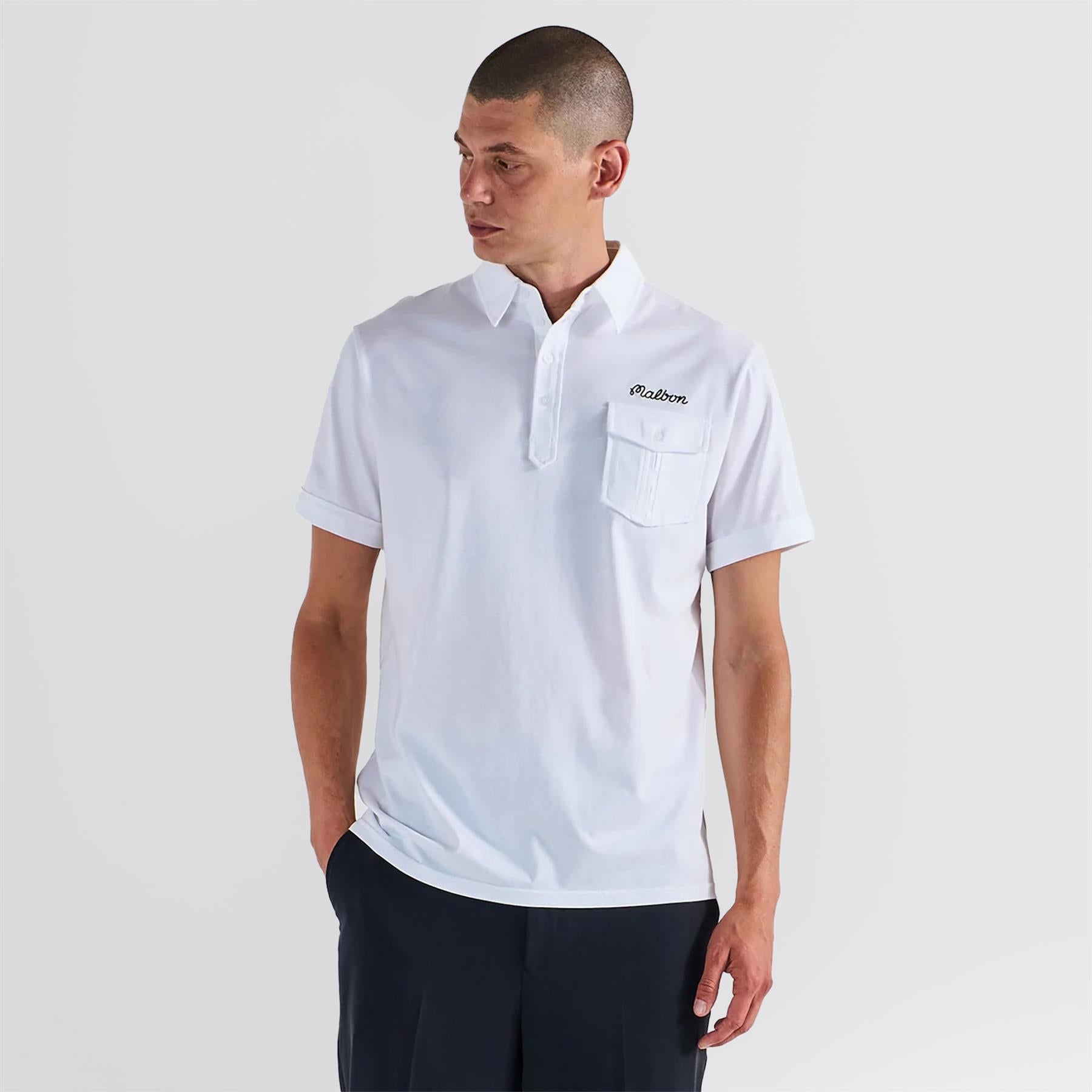 x Jesper Parnevik Single Pocket Cotton Polo White