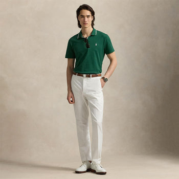 RLX Tailored Fit Stretch Cotton Polo Kelly Green/Ceramic White