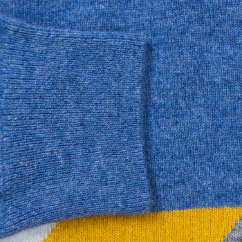 Geometric George Intarsia Knit Denim