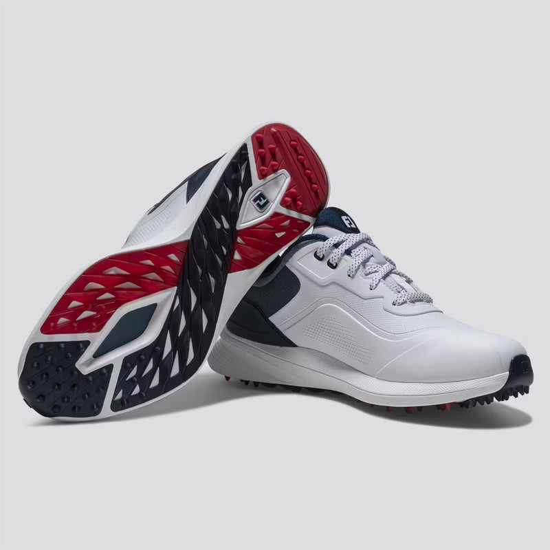 Pro Spikeless Golf Shoes White/Blue/Red