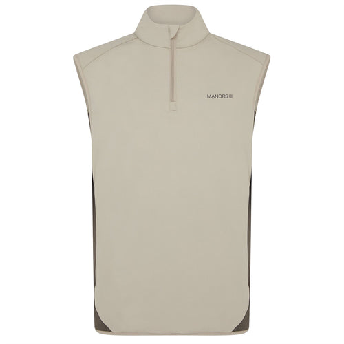 Quarter Zip Tech Vest Greige - 2024