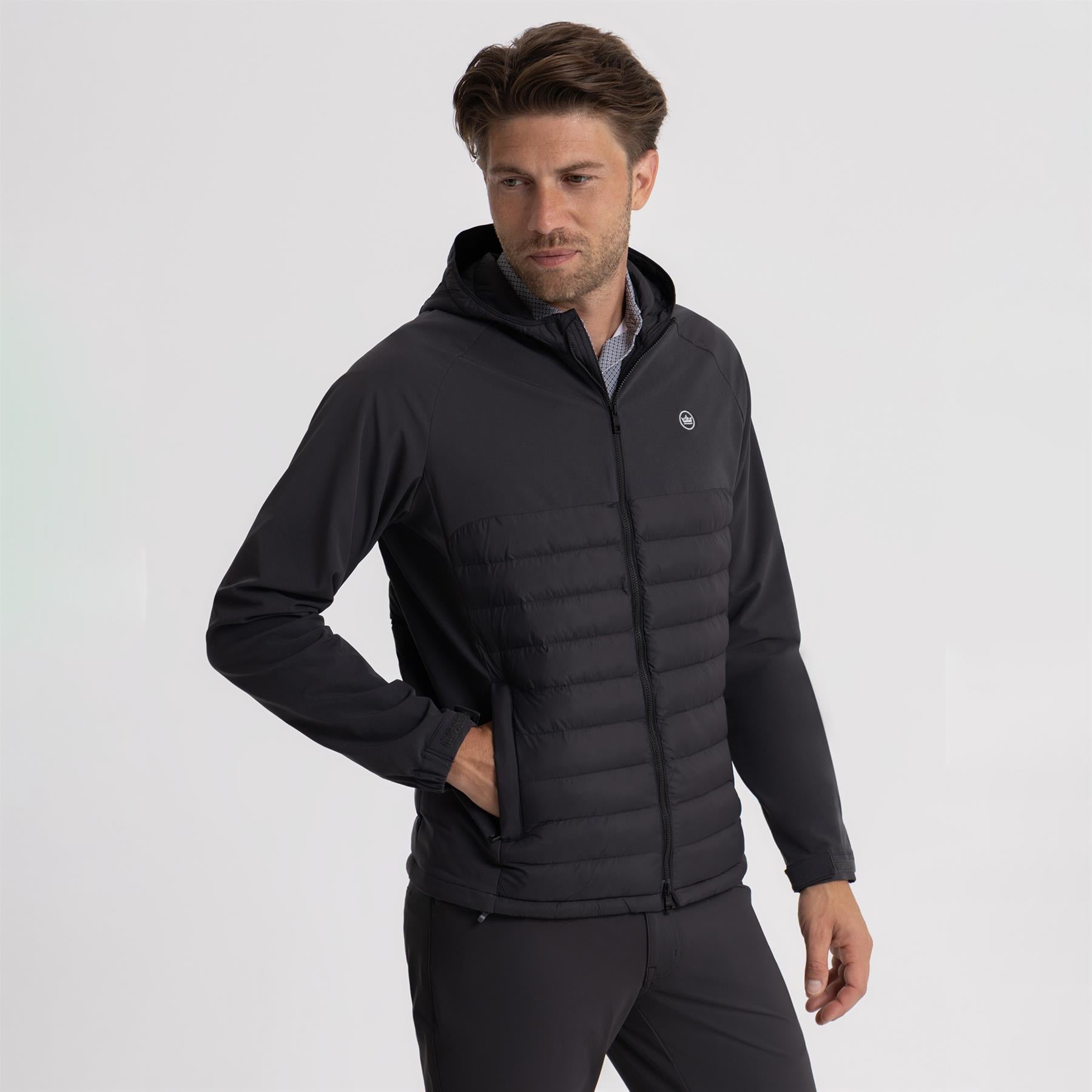 Apex Hybrid Hooded Jacket Carbon Black