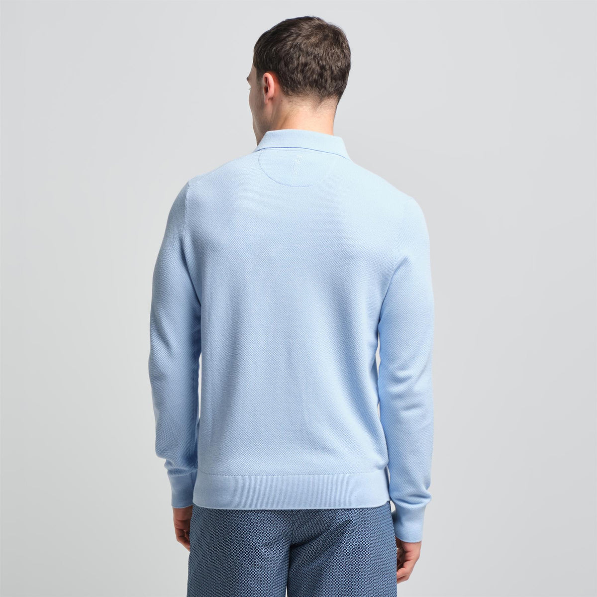 RLX Cotton Coolmax Polo Sweater Office Blue