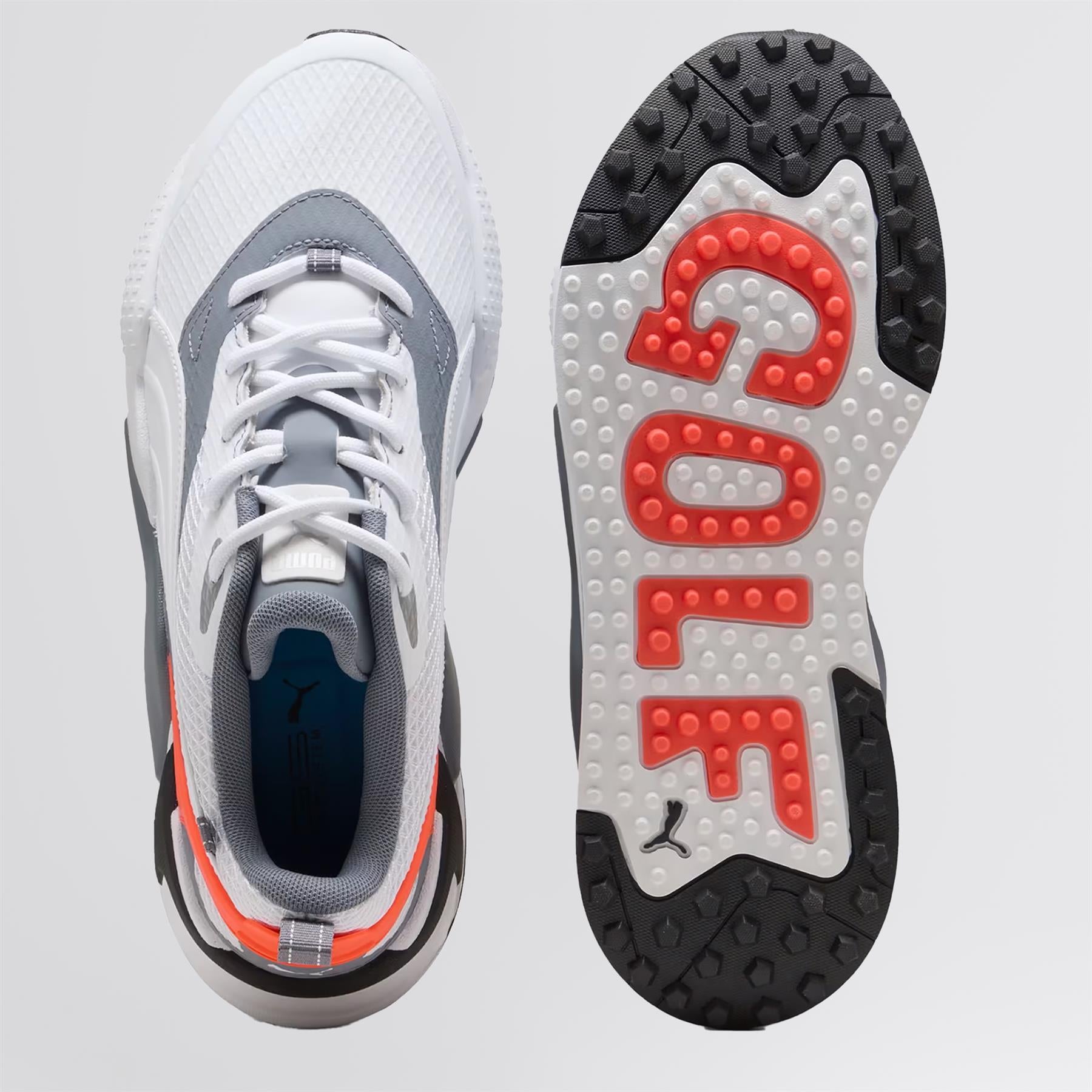 Puma GS-X Efekt Golf Shoes Puma White/Grey Tile/Red Blast