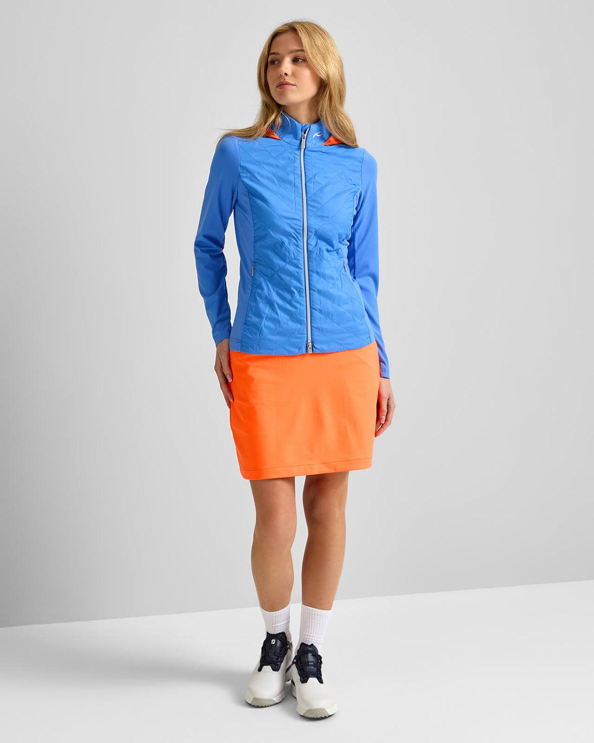 Retention Hooded Hybrid Jacket Yonder/Papaya Glow