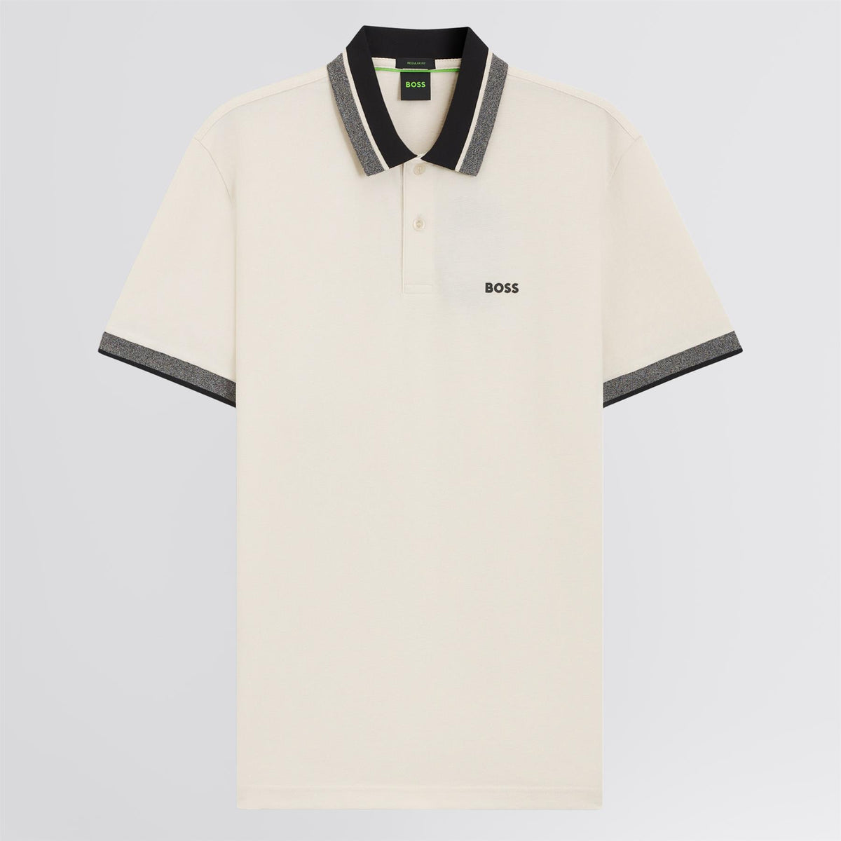 Hole19 Logo Polo Open White