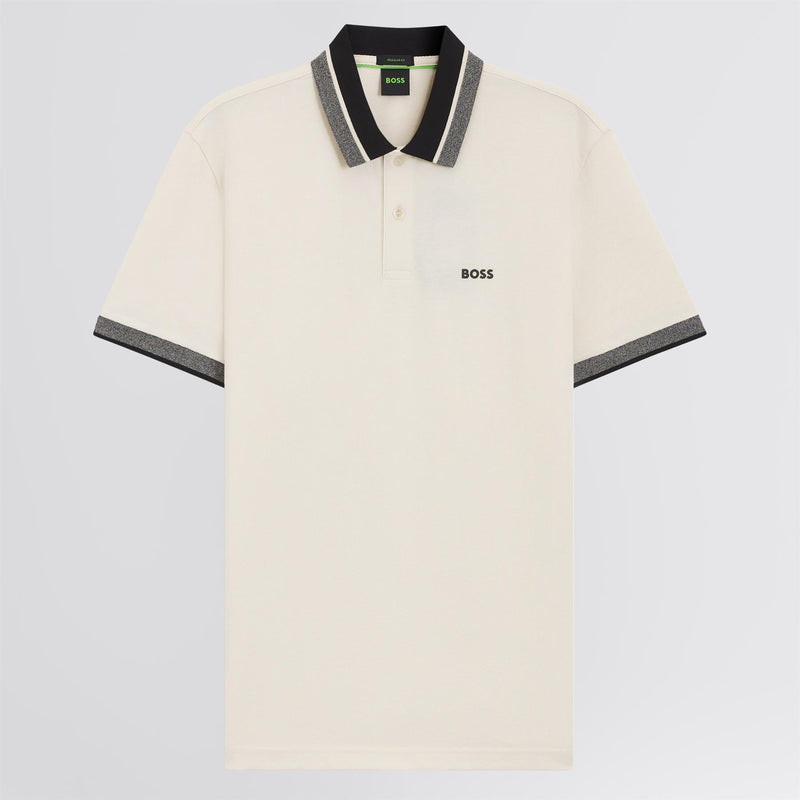 Hole19 Logo Polo Open White