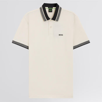 BOSS Hole19 Logo Polo Open White | TRENDYGOLF UK