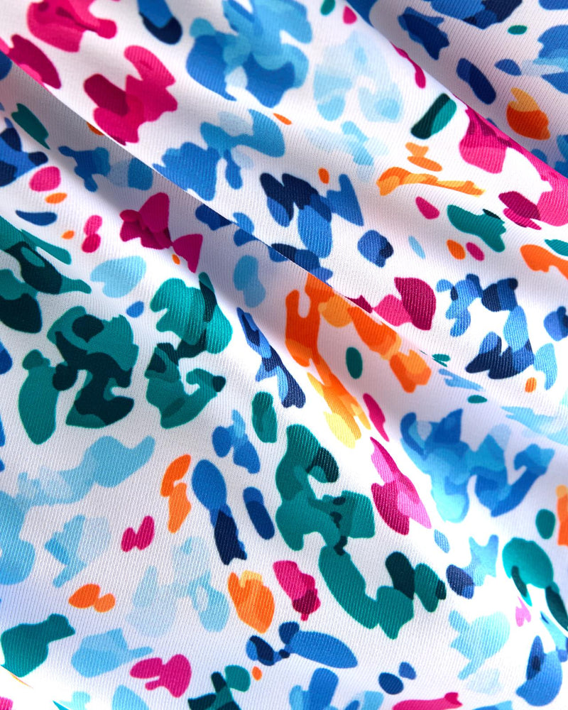 Enya Printed Polo White/Poolside