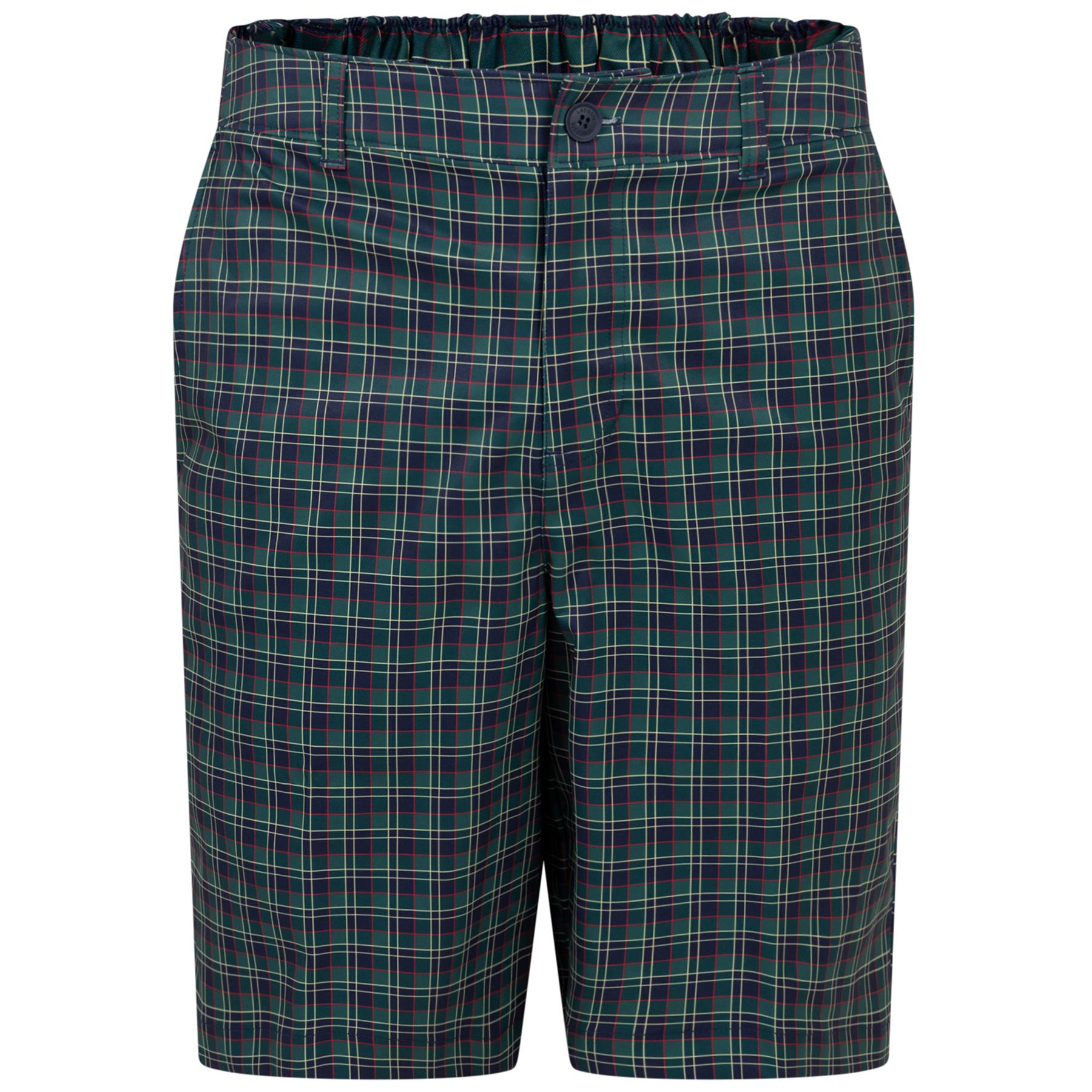 Ultra-Dry Relaxed Fit Checked Bermuda Shorts Navy/Red