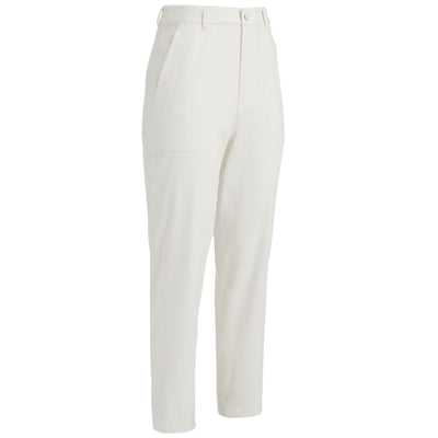 Womens Stretch Cotton Twill Trousers Snow - AW24
