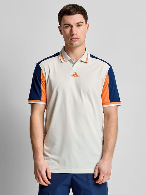 Beyond The Course Vent Twistknit Polo Orbit Grey/Collegiate Navy