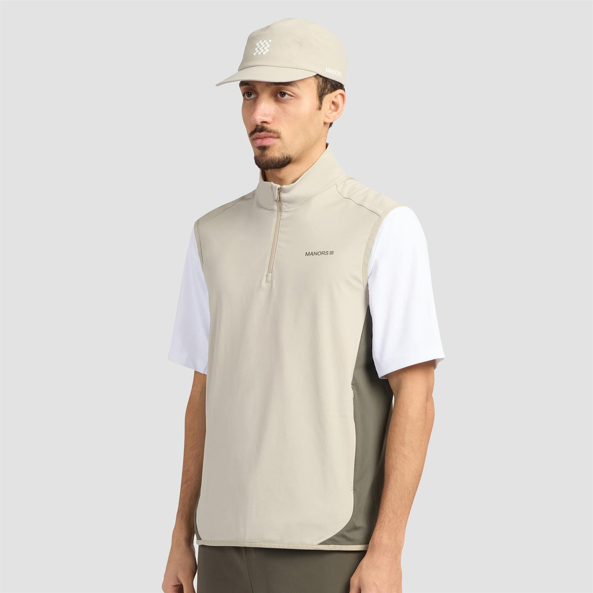 Quarter Zip Tech Vest Dune