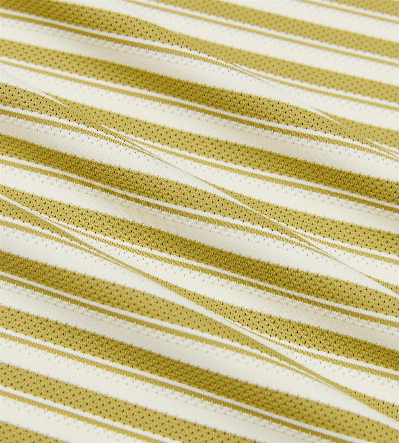 Engineer Stripe Polo Khaki/Cream