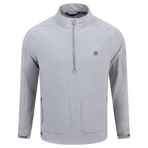 Quest Tailored Fit Half Zip Lightweight Jacket Gale Grey - SS24