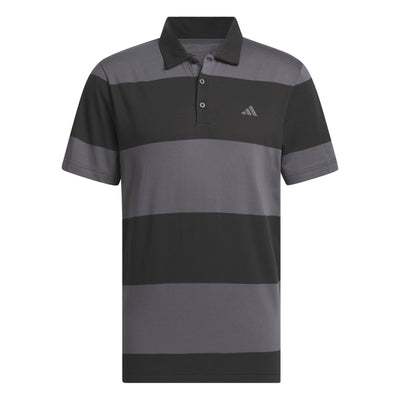 Colourblock Rugby Stripe Regular Fit Core Polo Black/Grey - SS24