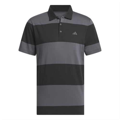 Colourblock Rugby Stripe Regular Fit Core Polo Black/Grey - SS24