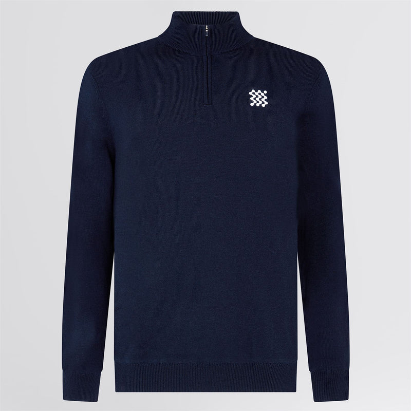 Merino Wool Quarter Zip Windbreaker Midnight
