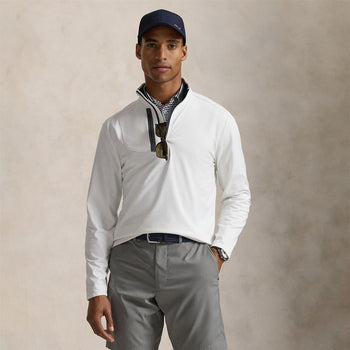 RLX Half Zip Stretch Jersey Mid Layer Ceramic White