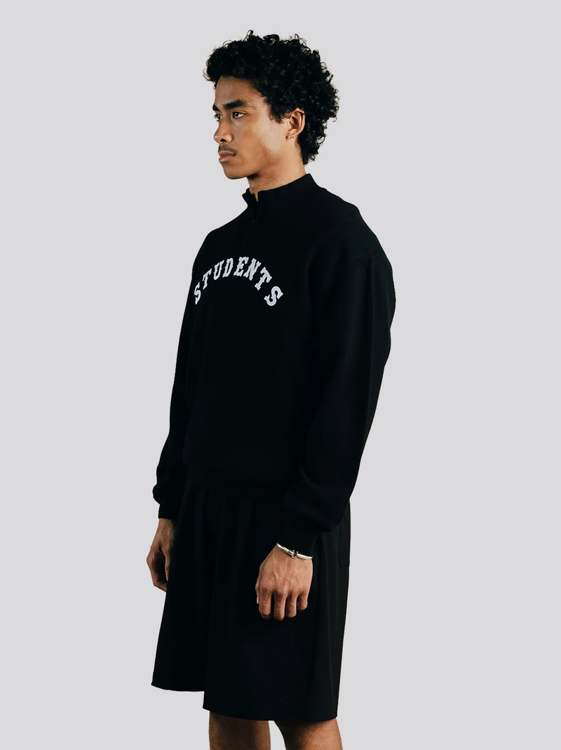 Giovant Knit Quarter-Zip Sweater Black