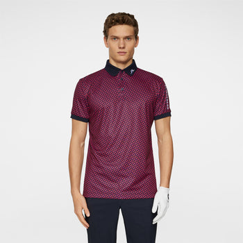 Tour Tech Print Polo Tour Geo Navy