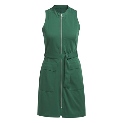 Womens Go-To Regular Fit Zip Dress Green - AW24