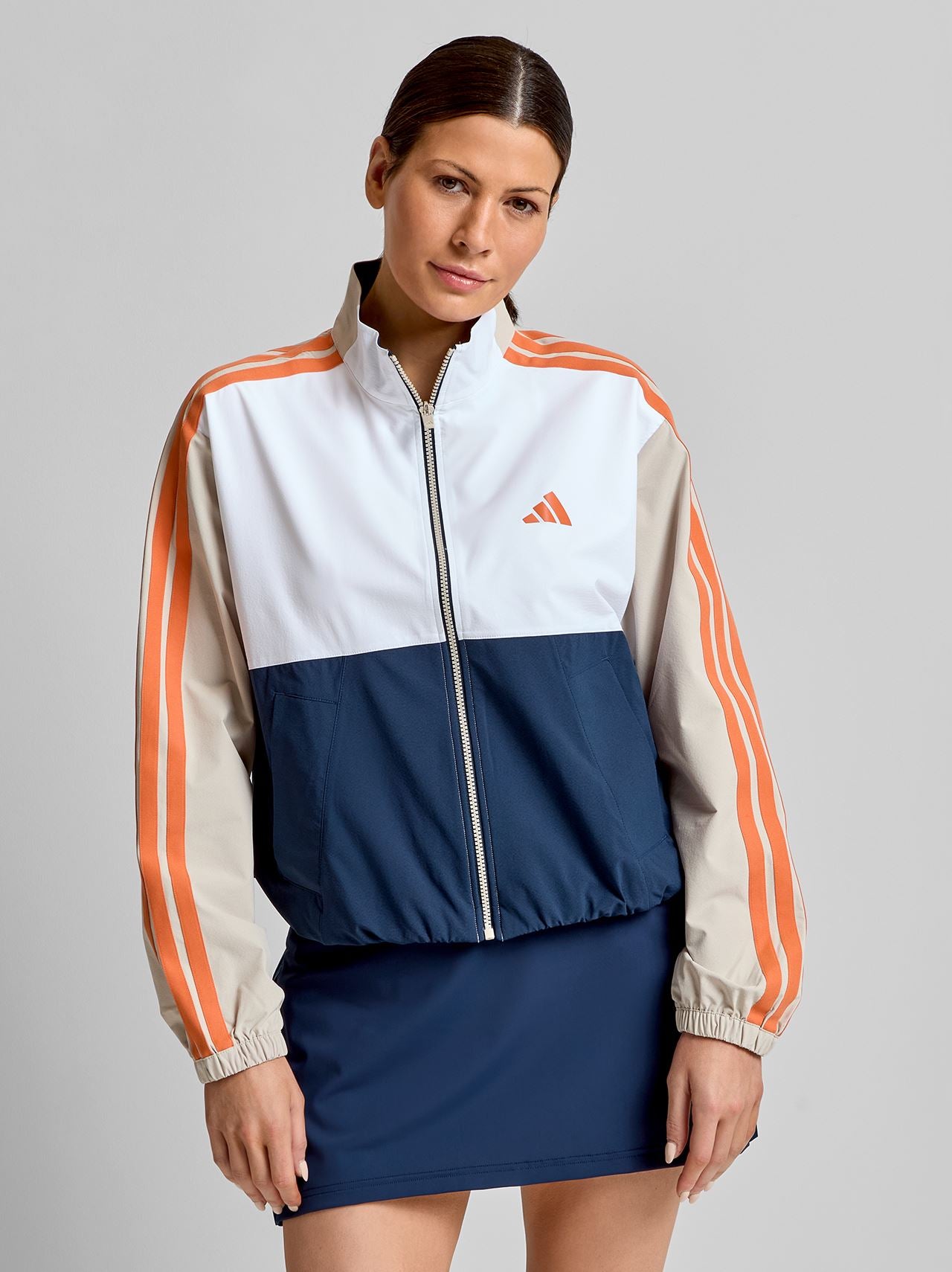 Beyond The Course Colour Block Twistweave Full Zip Jacket Collegiate Navy