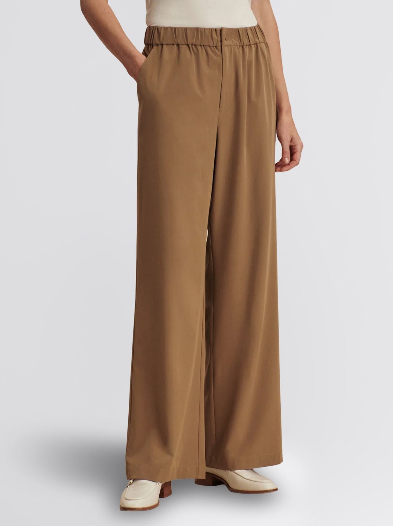 Kayson Wide Leg 2.0 29.5 Inch Trousers Taupe Stone