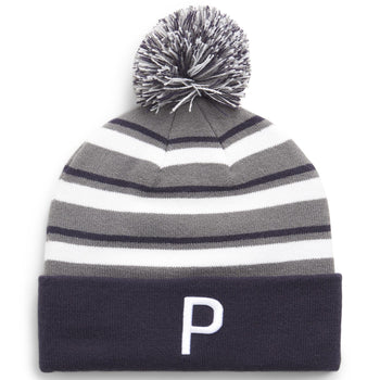 WRMLBL Stripe Pom Beanie Navy Blazer/Slate Sky