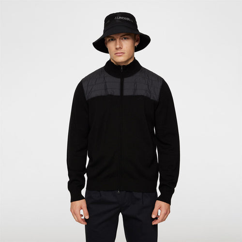 Bridge Knitted Hybrid Sweater Black