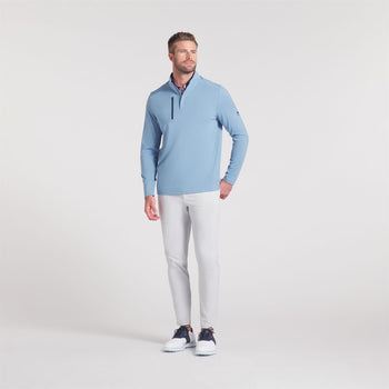 x AP Cloudspun Tech Quarter Zip Zen Blue